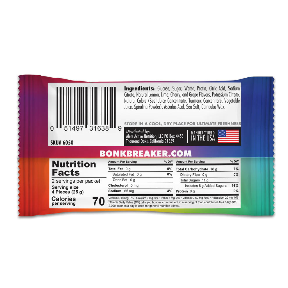 Bonk Breaker Rainbow Blast Energy Chews