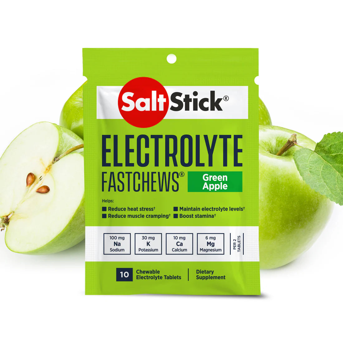 NEW! SaltStick FastChews Green Apple